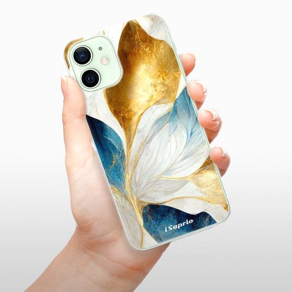 Kryt na mobil iSaprio Blue Leaves na iPhone 12 mini ...