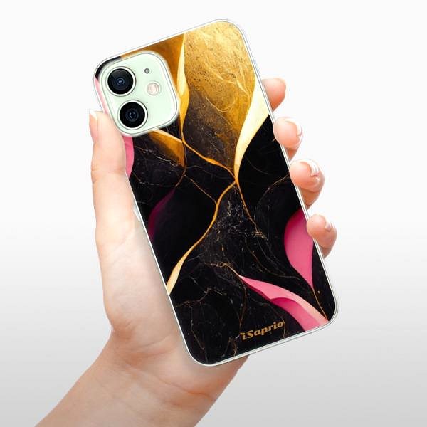 Kryt na mobil iSaprio Gold Pink Marble pre iPhone 12 mini ...