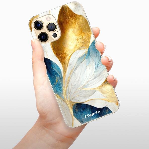 Kryt na mobil iSaprio Blue Leaves pro iPhone 12 Pro ...