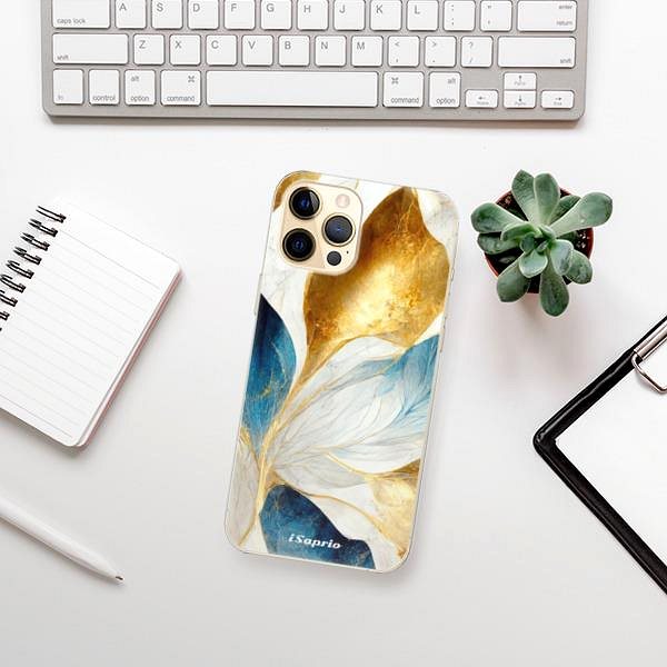 Kryt na mobil iSaprio Blue Leaves pro iPhone 12 Pro ...