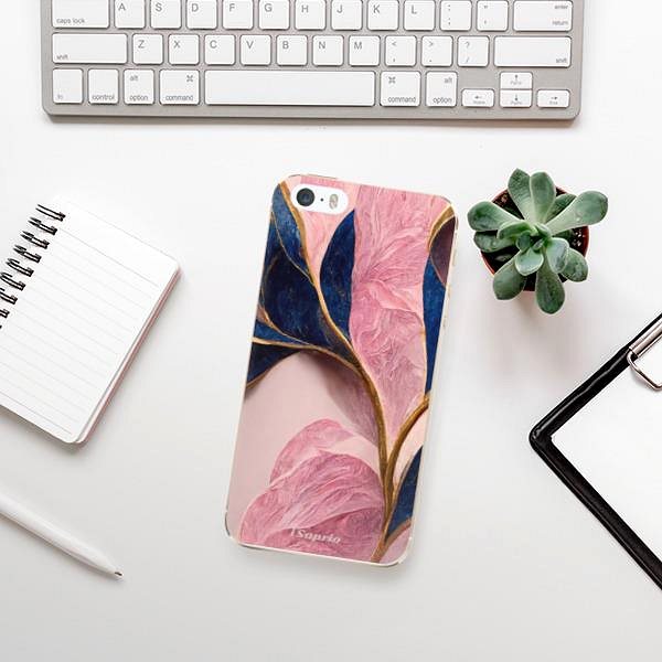Kryt na mobil iSaprio Pink Blue Leaves na iPhone 5/5S/SE ...