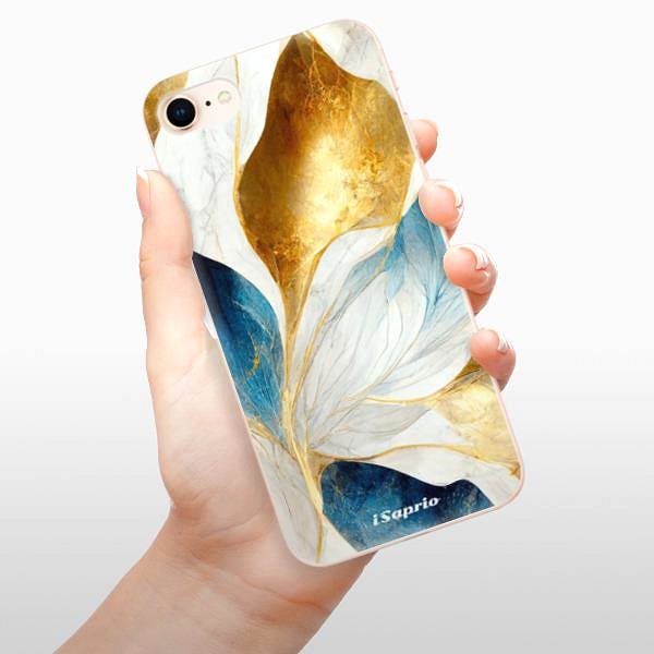 Kryt na mobil iSaprio Blue Leaves pre iPhone 8 ...