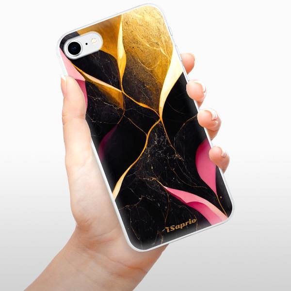 Kryt na mobil iSaprio Gold Pink Marble na iPhone SE 2020 ...