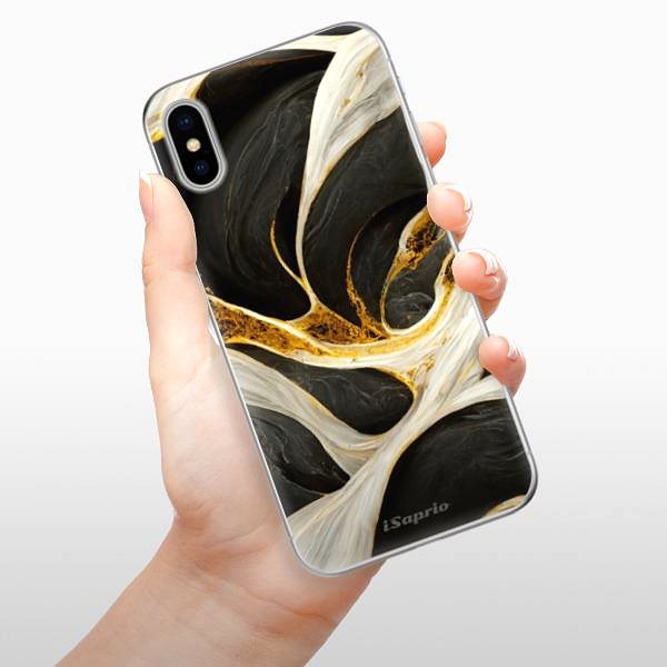 Kryt na mobil iSaprio Black and Gold na iPhone X ...