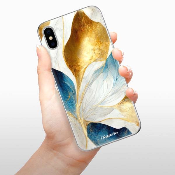 Kryt na mobil iSaprio Blue Leaves pre iPhone X ...