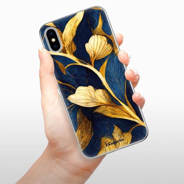 Kryt na mobil iSaprio Gold Leaves pre iPhone X ...