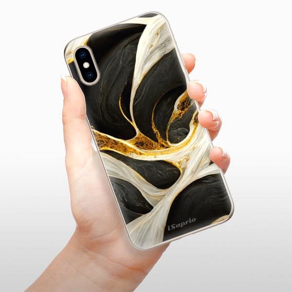 Kryt na mobil iSaprio Black and Gold na iPhone XS ...