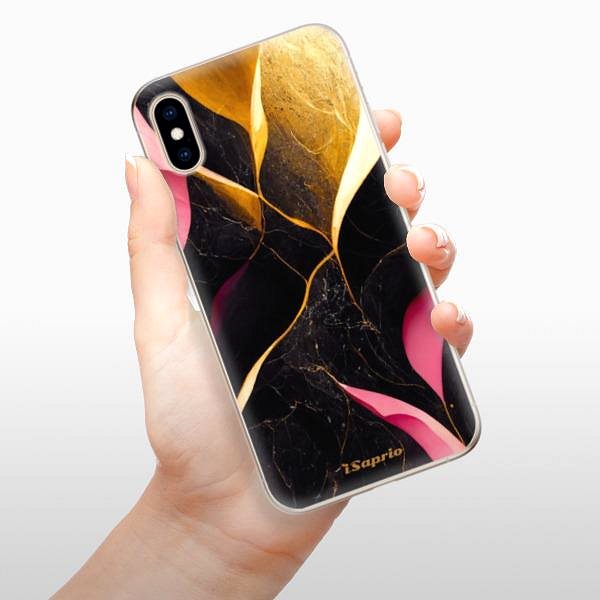 Kryt na mobil iSaprio Gold Pink Marble na iPhone XS ...