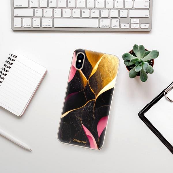 Kryt na mobil iSaprio Gold Pink Marble na iPhone XS ...