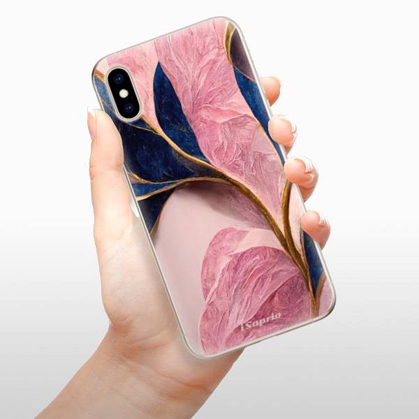 Kryt na mobil iSaprio Pink Blue Leaves pre iPhone XS ...