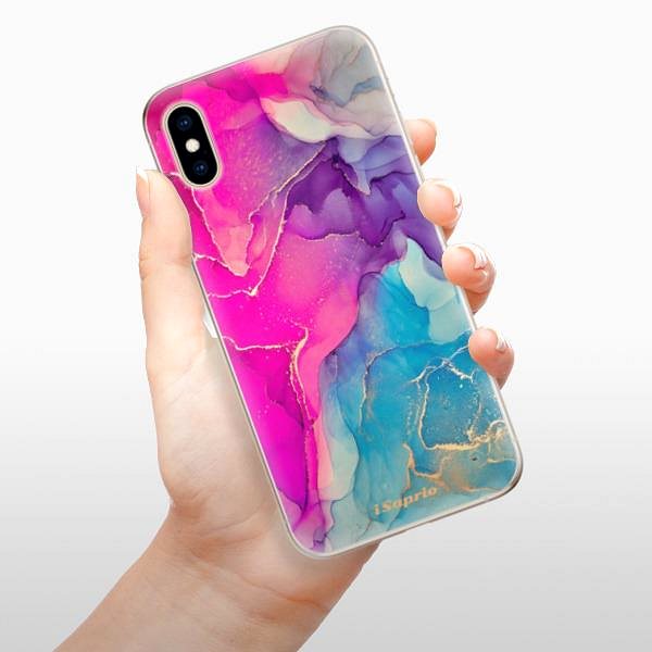 Kryt na mobil iSaprio Purple Ink na iPhone XS ...