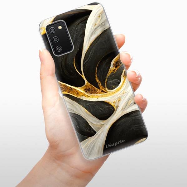 Kryt na mobil iSaprio Black and Gold pre Samsung Galaxy A03s ...