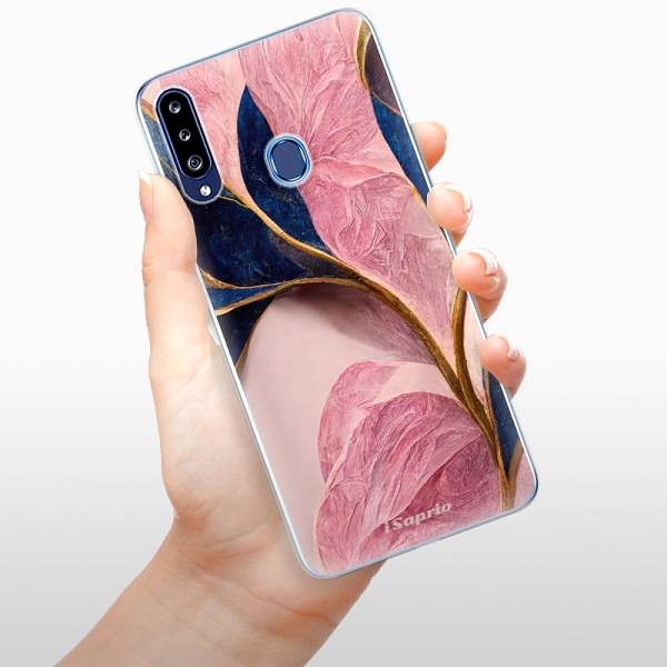 Kryt na mobil iSaprio Pink Blue Leaves pro Samsung Galaxy A20s ...