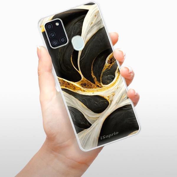 Kryt na mobil iSaprio Black and Gold pre Samsung Galaxy A21s ...