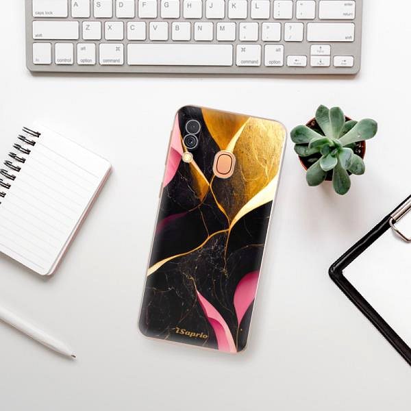 Kryt na mobil iSaprio Gold Pink Marble pre Samsung Galaxy A40 ...