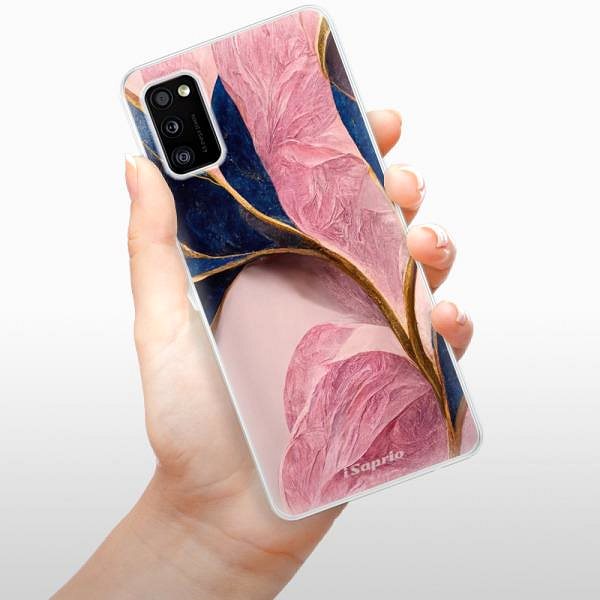 Kryt na mobil iSaprio Pink Blue Leaves pre Samsung Galaxy A41 ...