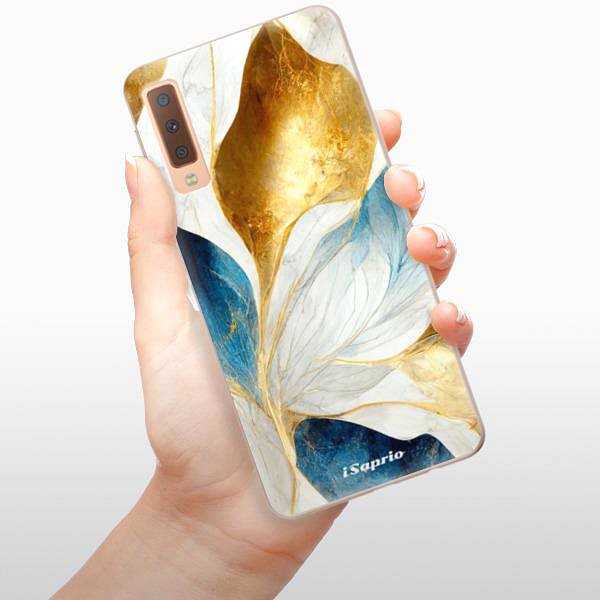 Kryt na mobil iSaprio Blue Leaves pro Samsung Galaxy A7 (2018) ...