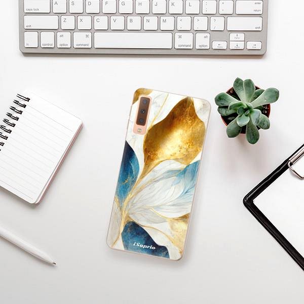 Kryt na mobil iSaprio Blue Leaves pro Samsung Galaxy A7 (2018) ...