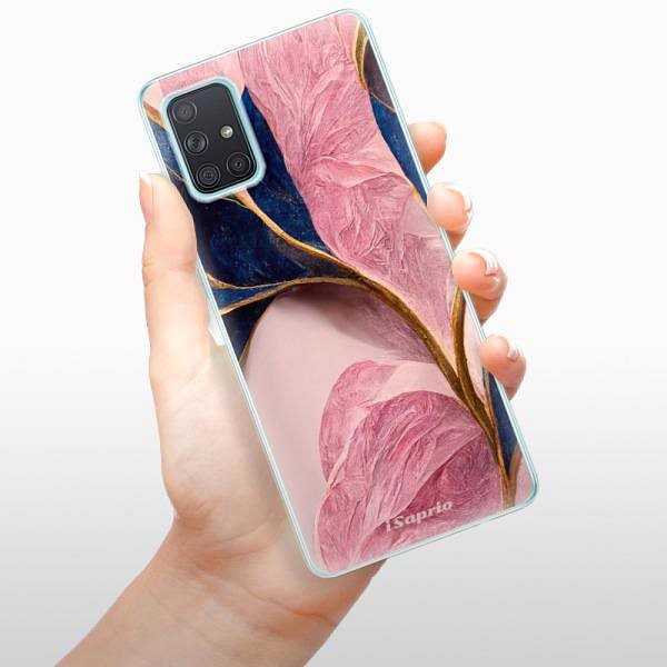 Kryt na mobil iSaprio Pink Blue Leaves na Samsung Galaxy A71 ...