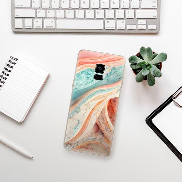 Kryt na mobil iSaprio Orange and Blue pre Samsung Galaxy A8 2018 ...