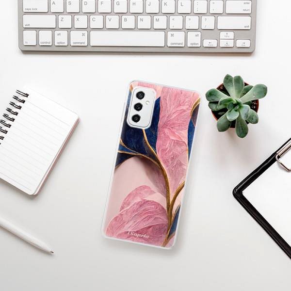 Kryt na mobil iSaprio Pink Blue Leaves pre Samsung Galaxy M52 5G ...