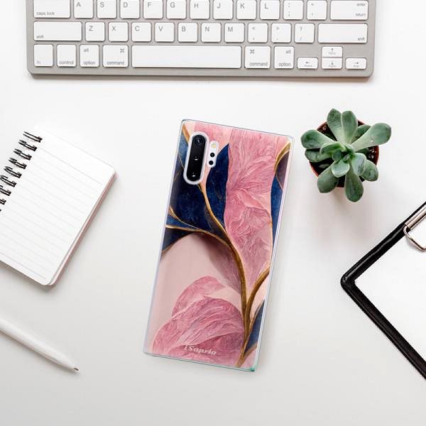 Kryt na mobil iSaprio Pink Blue Leaves pre Samsung Galaxy Note 10+ ...