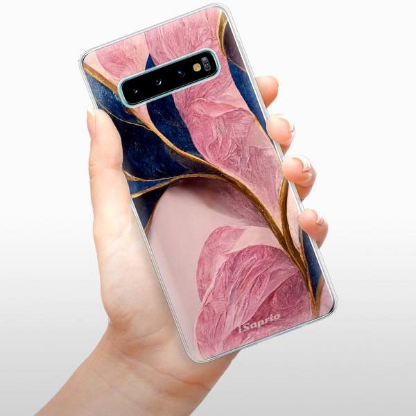 Kryt na mobil iSaprio Pink Blue Leaves pre Samsung Galaxy S10 ...