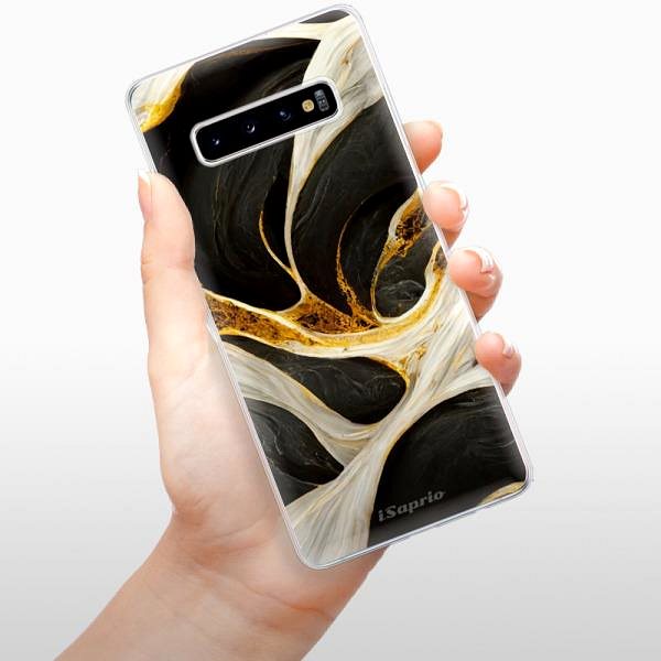 Kryt na mobil iSaprio Black and Gold pre Samsung Galaxy S10+ ...