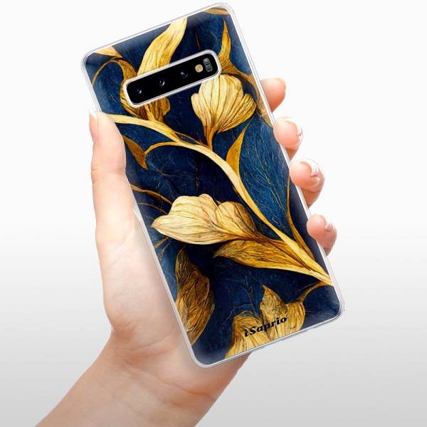 Kryt na mobil iSaprio Gold Leaves pre Samsung Galaxy S10+ ...