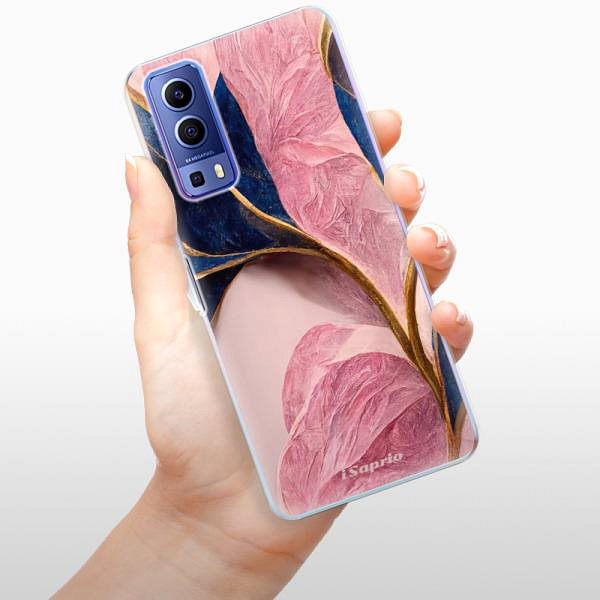 Kryt na mobil iSaprio Pink Blue Leaves pro Vivo Y72 5G ...