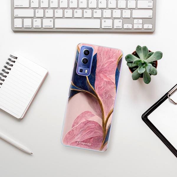 Kryt na mobil iSaprio Pink Blue Leaves pro Vivo Y72 5G ...