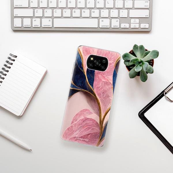 Kryt na mobil iSaprio Pink Blue Leaves na Xiaomi Poco X3 Pro/X3 NFC ...