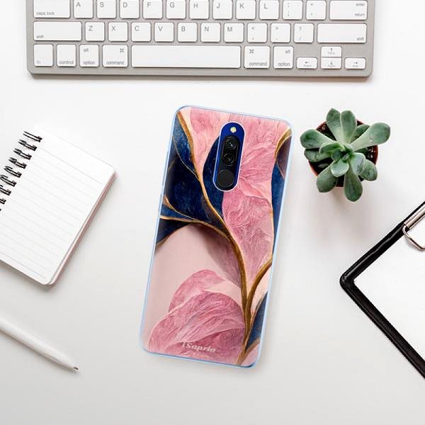 Kryt na mobil iSaprio Pink Blue Leaves na Xiaomi Redmi 8 ...