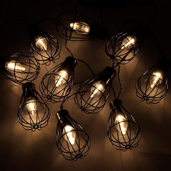 Garden Lighting Icon MG Garland Solar chain 10 LED, 3,8m, black ...