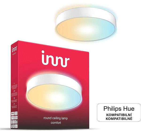 Ceiling Light Innr Comfort Smart Round Ceiling Light, compatible with Philips Hue, 41 cm ...
