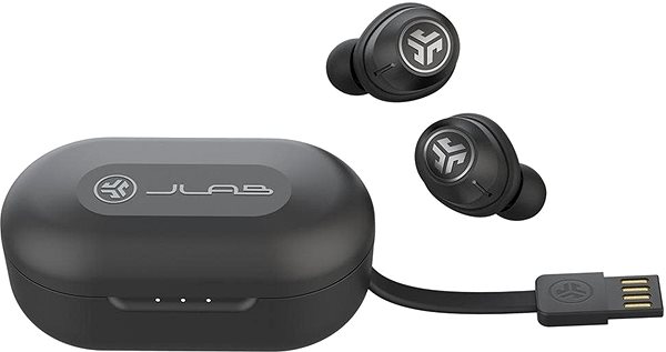 Vezeték nélküli fül-/fejhallgató JLAB JBuds Air ANC True Wireless Earbuds Black Csatlakozási lehetőségek (portok)