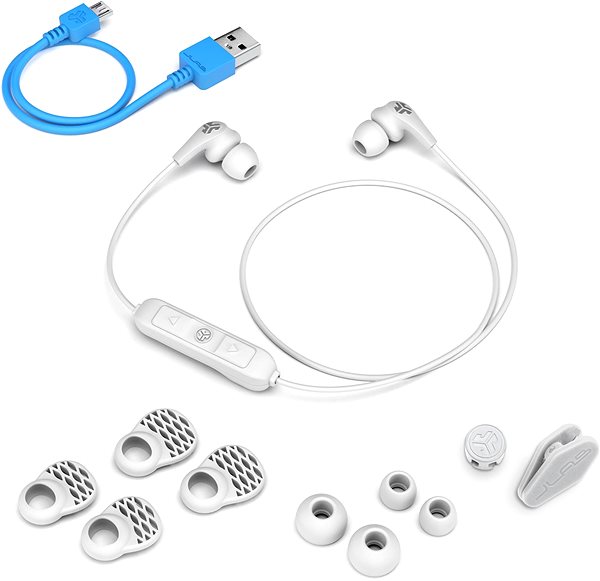 Wireless Headphones JLAB JBuds Pro Wireless Signature Earbuds, White/Grey Package content