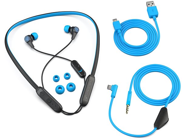 Gaming Headphones JLAB Play Gaming Wireless Earbuds, Black/Blue Package content