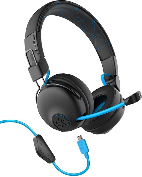 Gamer fejhallgató JLAB Play Gaming Wireless Headset Black/Blue Jellemzők/technológia