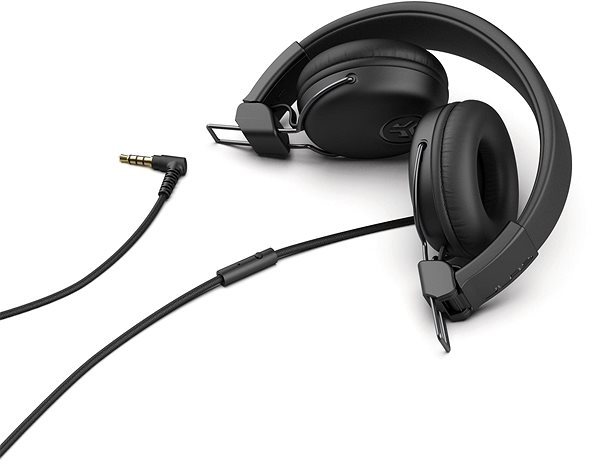 Fej-/fülhallgató JLAB Studio Wired On Ear Headphones Black Csatlakozási lehetőségek (portok)