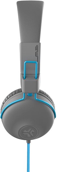 Fej-/fülhallgató JLAB Studio Wired On Ear Headphones Grey/Blue Oldalnézet