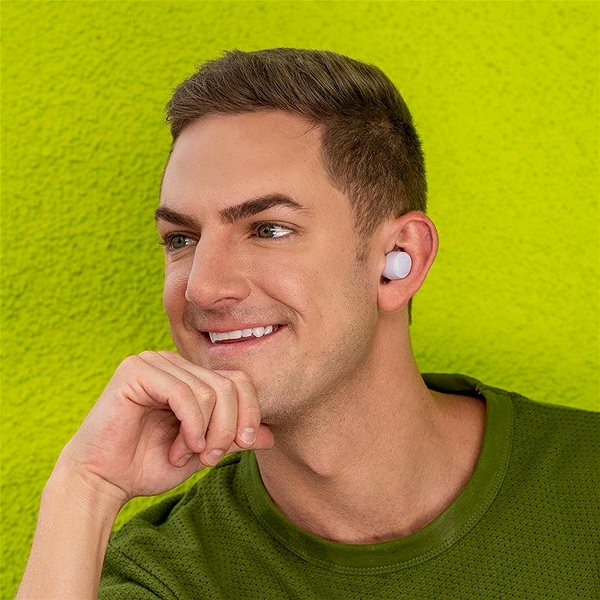 Vezeték nélküli fül-/fejhallgató JLAB Go Air Pop True Wireless Earbuds Lilac Lifestyle