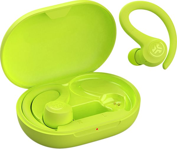 Kabellose Kopfhörer JLAB Go Air Sport True Wireless Headphones Neon Yellow Seitlicher Anblick