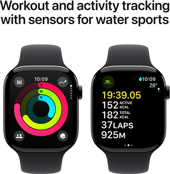 Smart Watch Apple Watch Series 10 42mm Cellular Natural Titanium Case with Stone Grey Sport Band - M/L ...