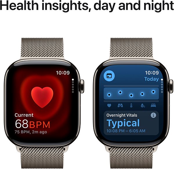 Smart Watch Apple Watch Series 10 42mm Cellular Natural Titanium Case with Natural Milanese Loop ...