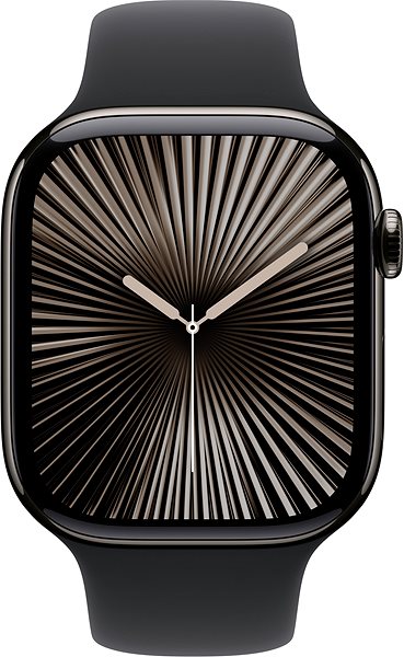 Smart Watch Apple Watch Series 10 42mm Cellular Slate Titanium Case with Black Sport Band - M/L ...