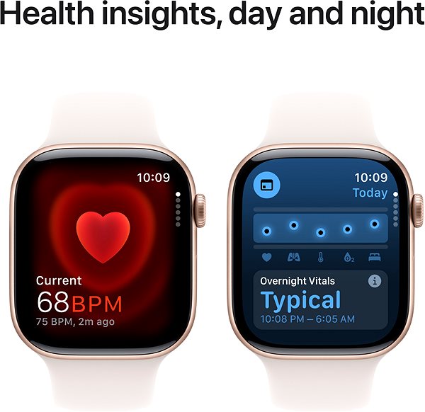 Smart Watch Apple Watch Series 10 42mm Cellular Rose Gold Aluminium Case with Light Blush Sport Band - M/L ...