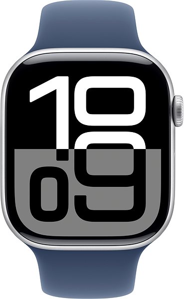 Smart Watch Apple Watch Series 10 42mm Silver Aluminium Case with Denim Sport Band - M/L ...