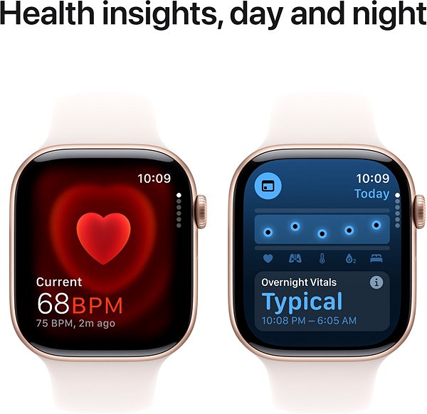 Smart Watch Apple Watch Series 10 42mm Rose Gold Aluminium Case with Light Blush Sport Band - M/L ...