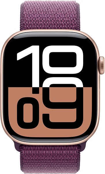Smart Watch Apple Watch Series 10 46mm Cellular Rose Gold Aluminium Case with Plum Sport Loop ...
